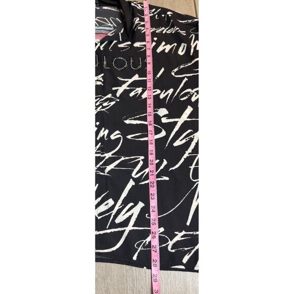 Ali Miles 1X Embellished Fabulous Wire Collar 3/4 Sleeve Button Front Tunic NEW - Picture 12 of 13